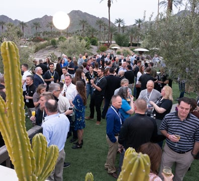 Overhead shot of the GWMS Welcome Reception